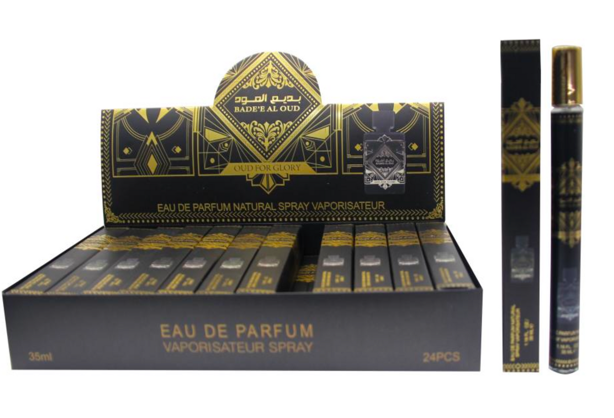 Luxury Travel Size Eau De Parfum Spray 1.18oz #Badee Al Oud Black
