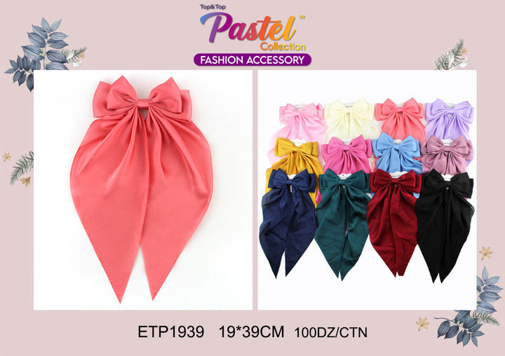 Fashion Long Tail Strand Hairbows #ETP1939 (12PC)