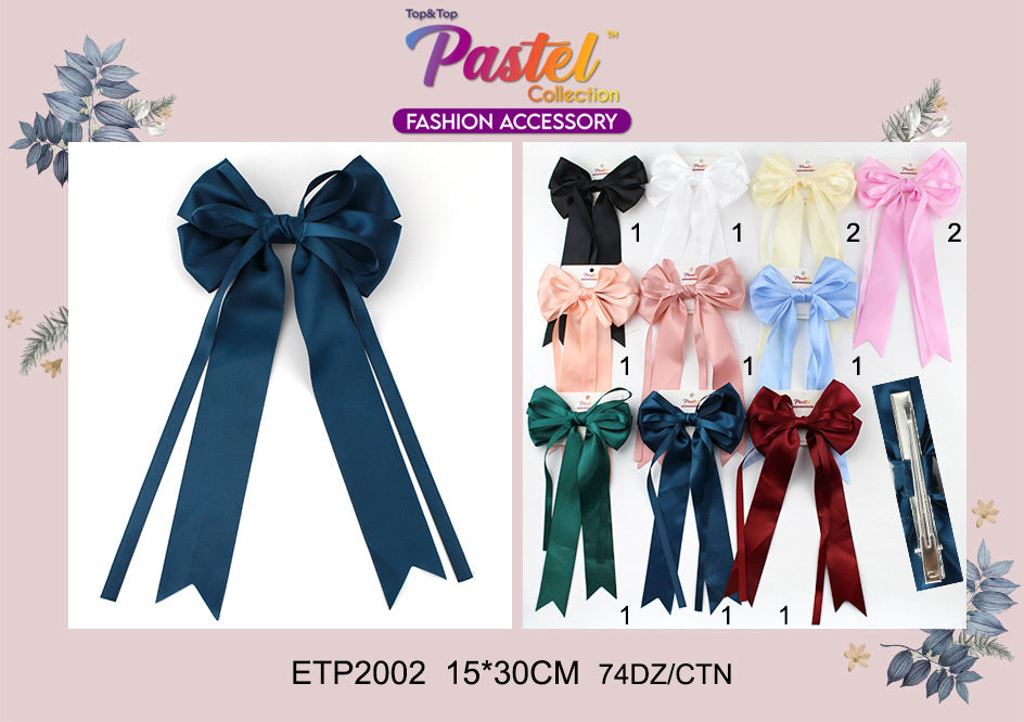 Fashion Long Tail Strand Hairbows #ETP2002 (12PC)