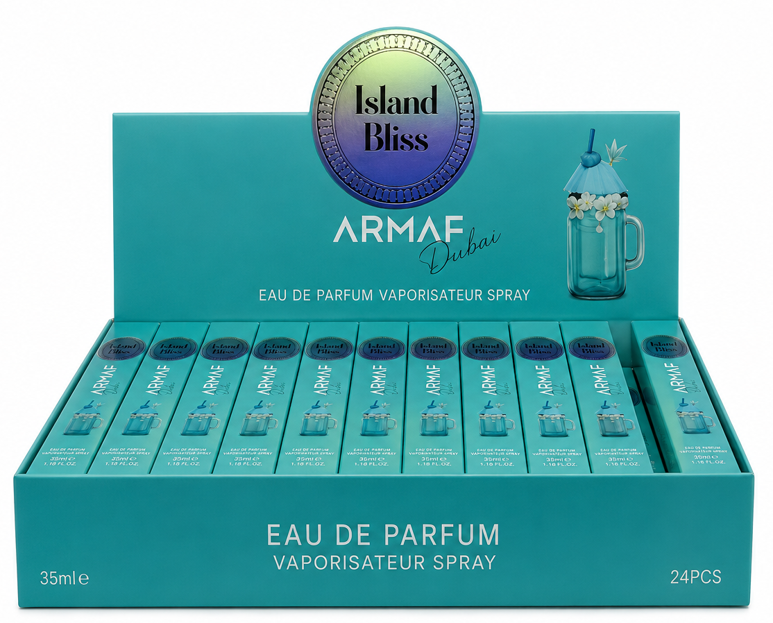 Luxury Travel Size Eau De Parfum Spray 1.18oz #Island Bliss