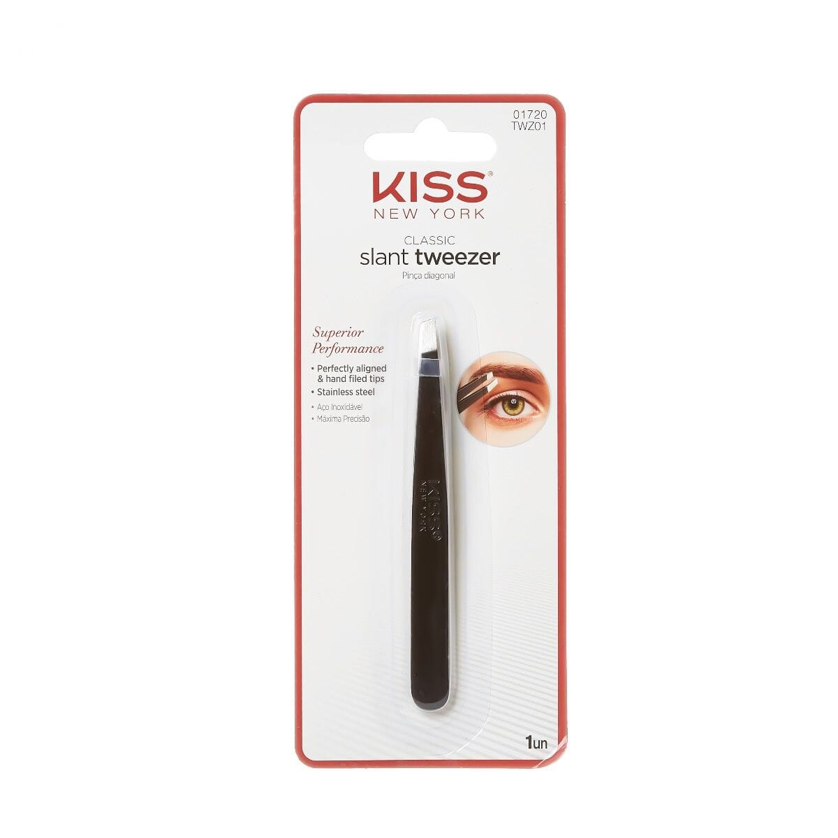 #TWZ01 Kiss Premium Precision Tweezer Slant Tip (3PC)