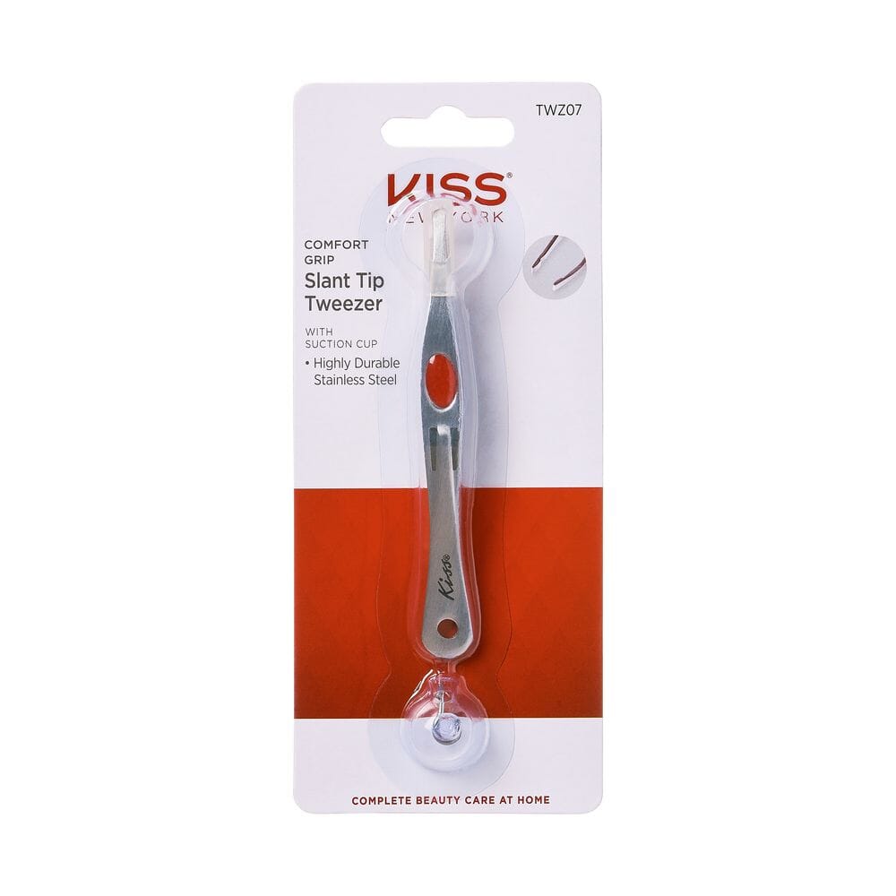 #TWZ07 Kiss Slant Tip Tweezer w/ Suction Cup (3PC)