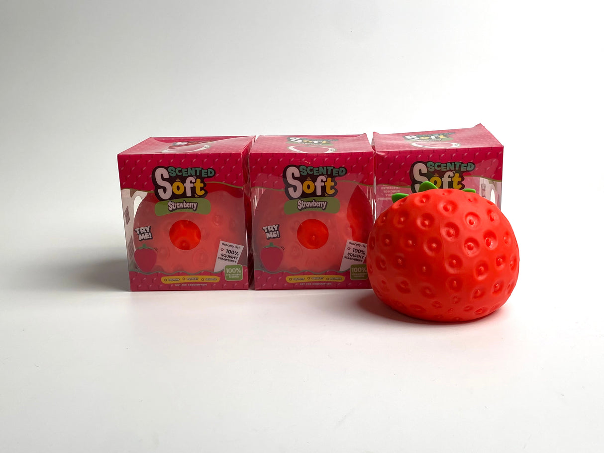 Jumbo NOT Scented Strawberry Squishy Toy #XLSQSTR (3PC)