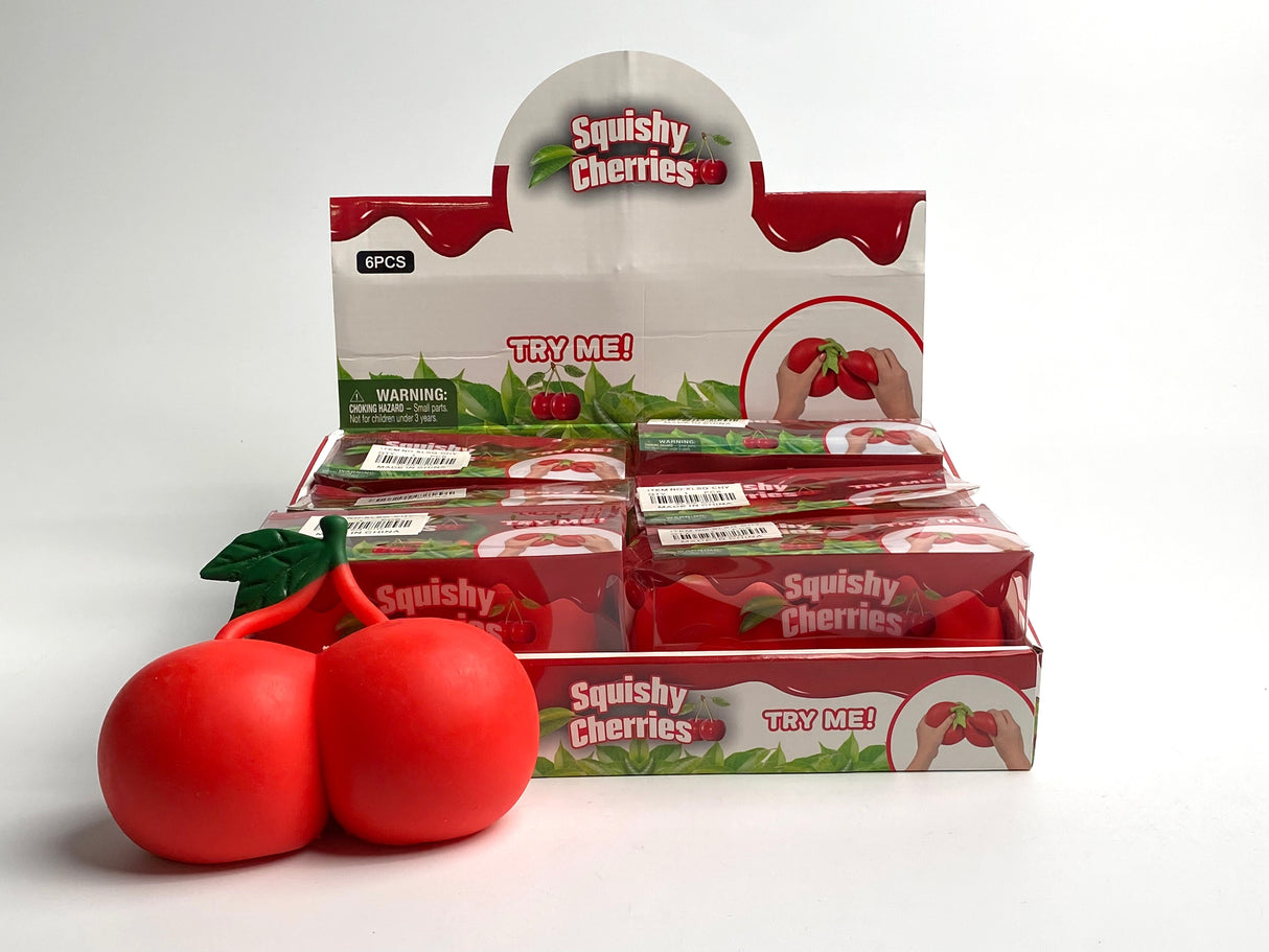 Large Double Cherry Squishy Toy #XLSQCHY (6PC)