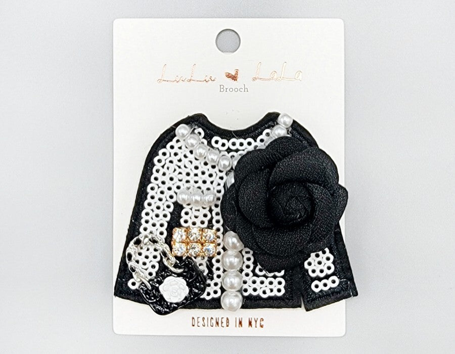 Fashion Brooch #MBR1055BK (PC)
