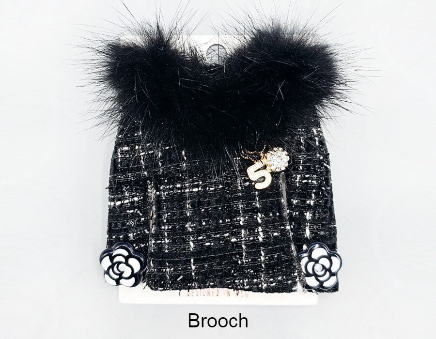 Fashion Tweed Style No. 5 Brooch #MBR1073 - Multiple Colors (PC)