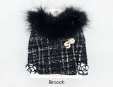 Fashion Tweed Style No. 5 Brooch #MBR1073 - Multiple Colors (PC)