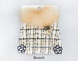 Fashion Tweed Style No. 5 Brooch #MBR1073 - Multiple Colors (PC)