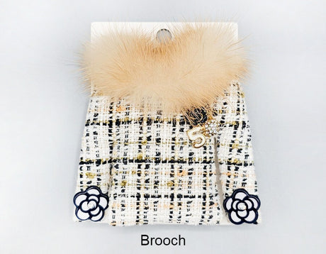 Fashion Tweed Style No. 5 Brooch #MBR1073 - Multiple Colors (PC)