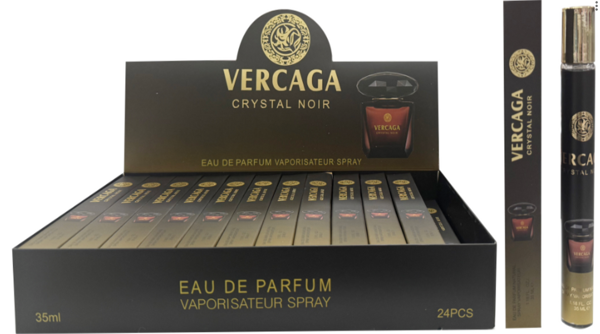 Luxury Travel Size Eau De Parfum Spray 1.18oz #Vercaga Crystal Noir