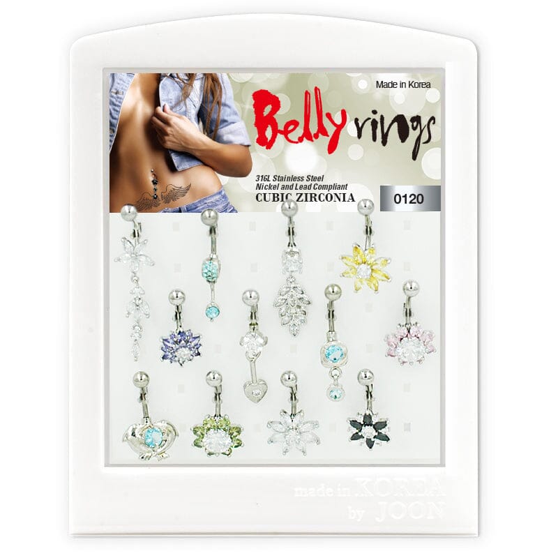 Belly Rings Set/Display #01-20 (12PC)