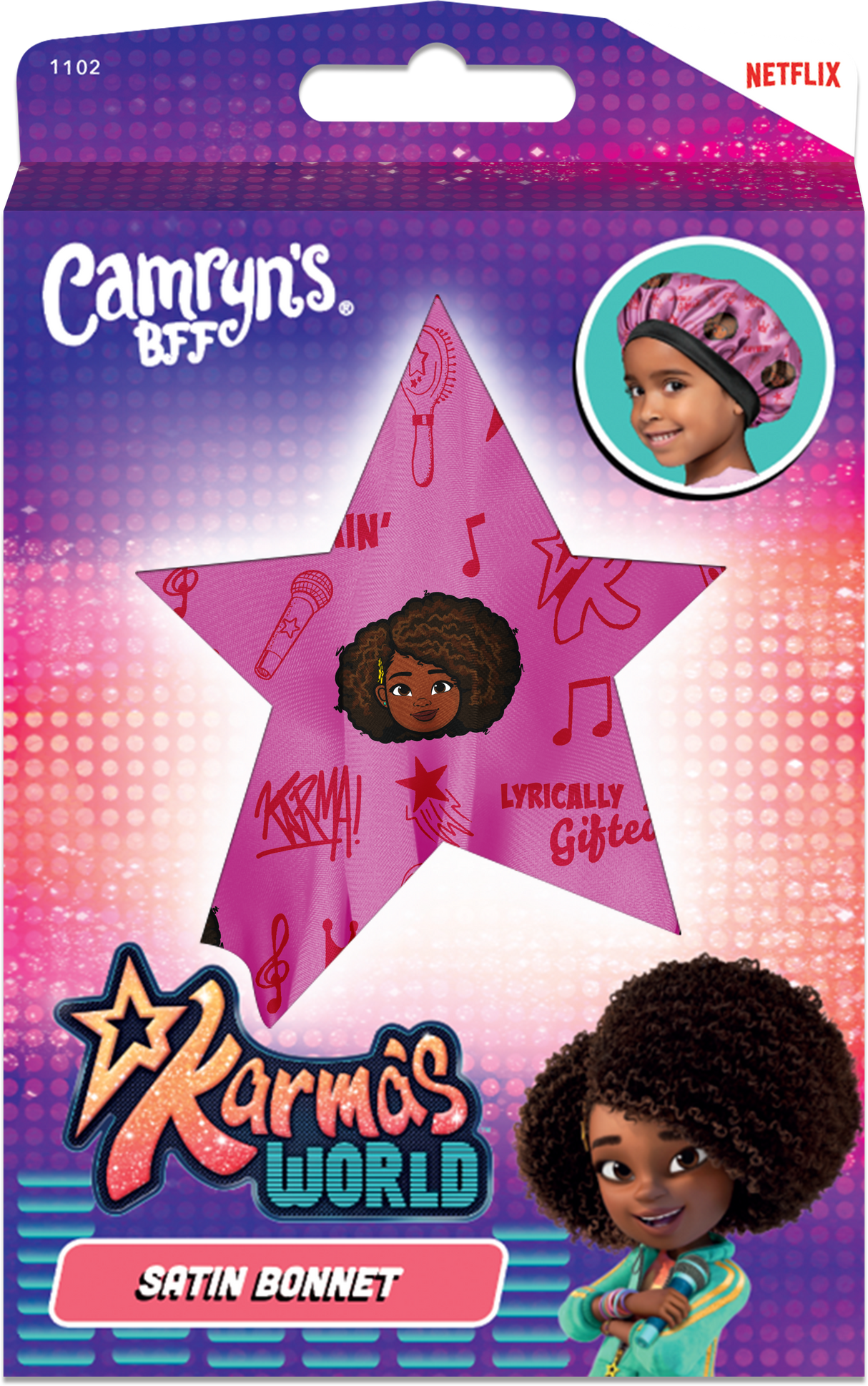 #1102 Karma's World Satin Bonnet (6PC)