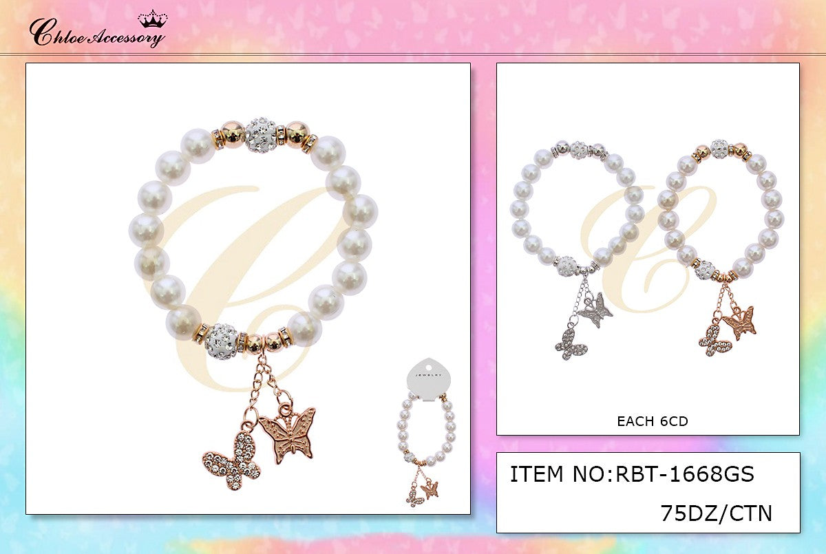 Design Charm Bracelets by the Dozen #RBT1668GS (12PC)