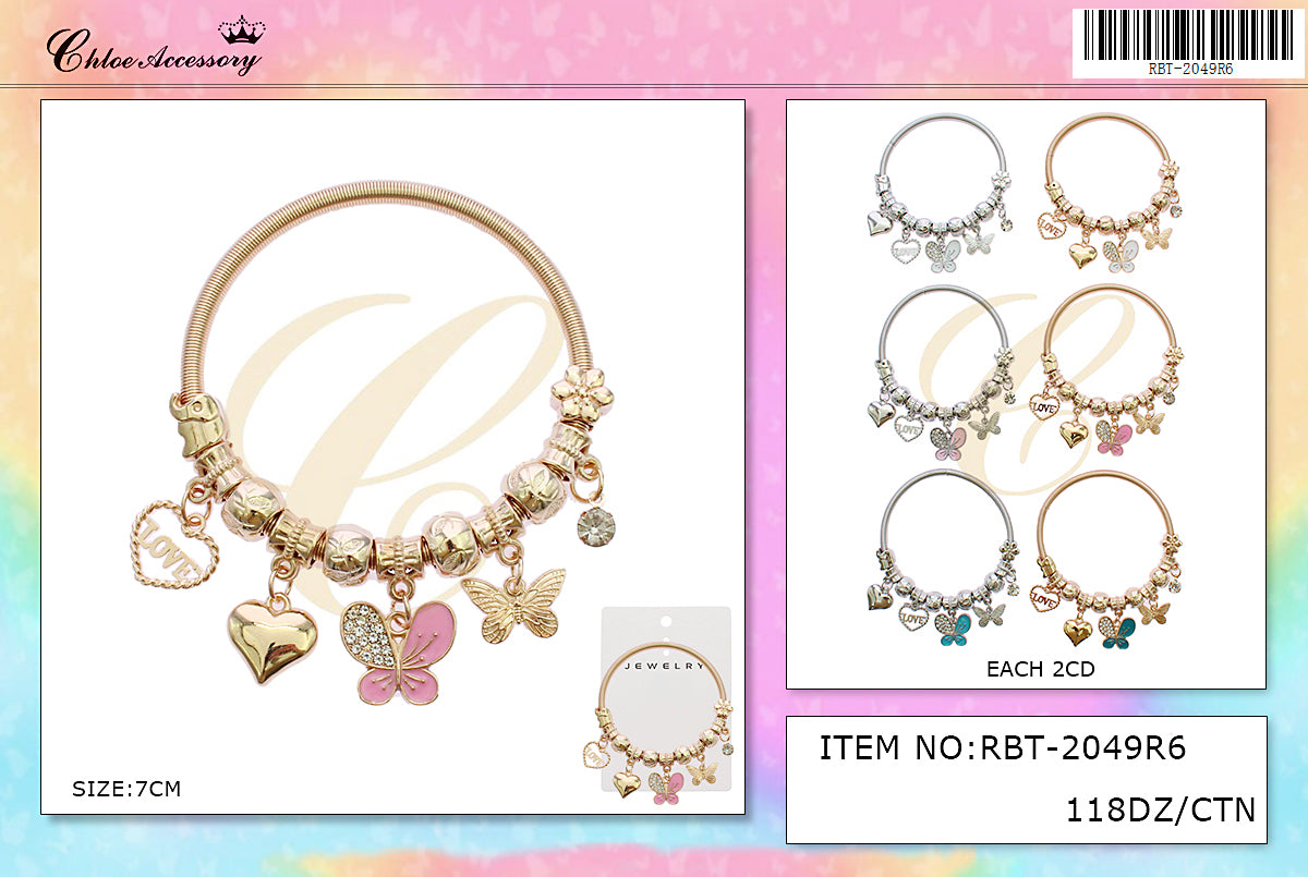 Design Charm Bracelets by the Dozen #RBT2049R6 (12PC)