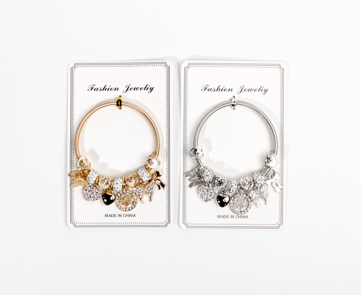 Design Charm Bracelets by the Dozen #XBRC1005 (12PC)