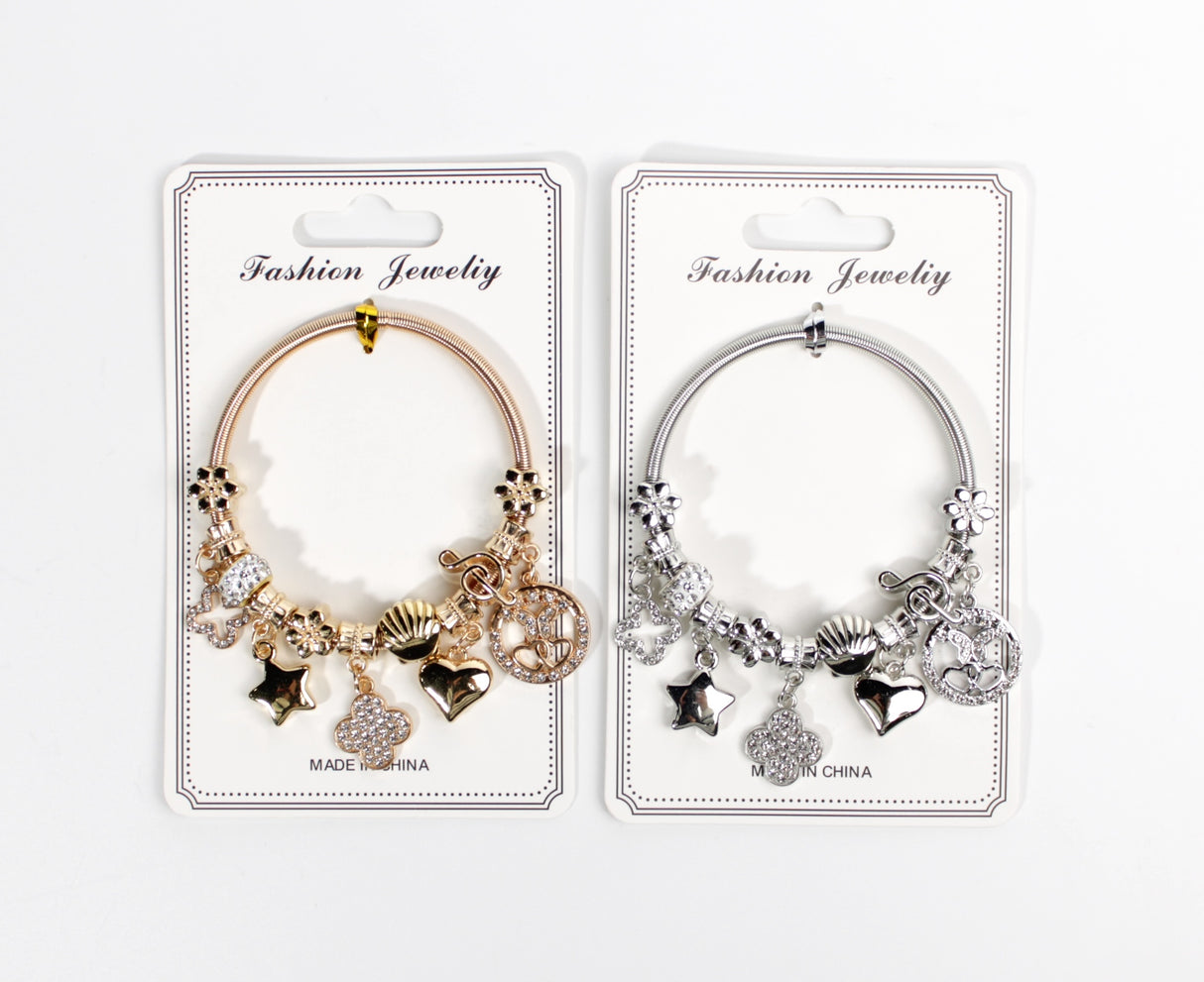 Design Charm Bracelets by the Dozen #XBRC1017 (12PC)