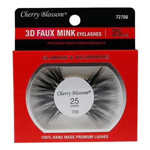 Cherry Blossom 3D Faux Mink Eyelashes 25MM (6PC)