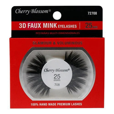 Cherry Blossom 3D Faux Mink Eyelashes 25MM (6PC)