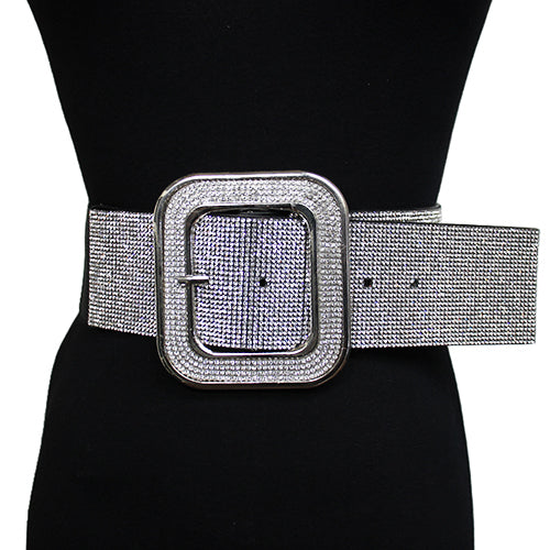 Fashion Belt W/ Rhinestones #KM1146BKCLR (PC)