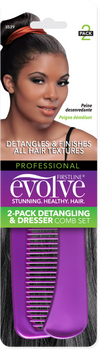 #3529 Evolve 2 Pack Detangling & Dresser Comb Set (12PC)