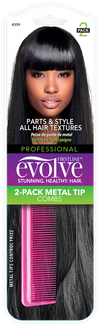 #4359 Evolve 2-Pack Metal Tip Combs (12PC)