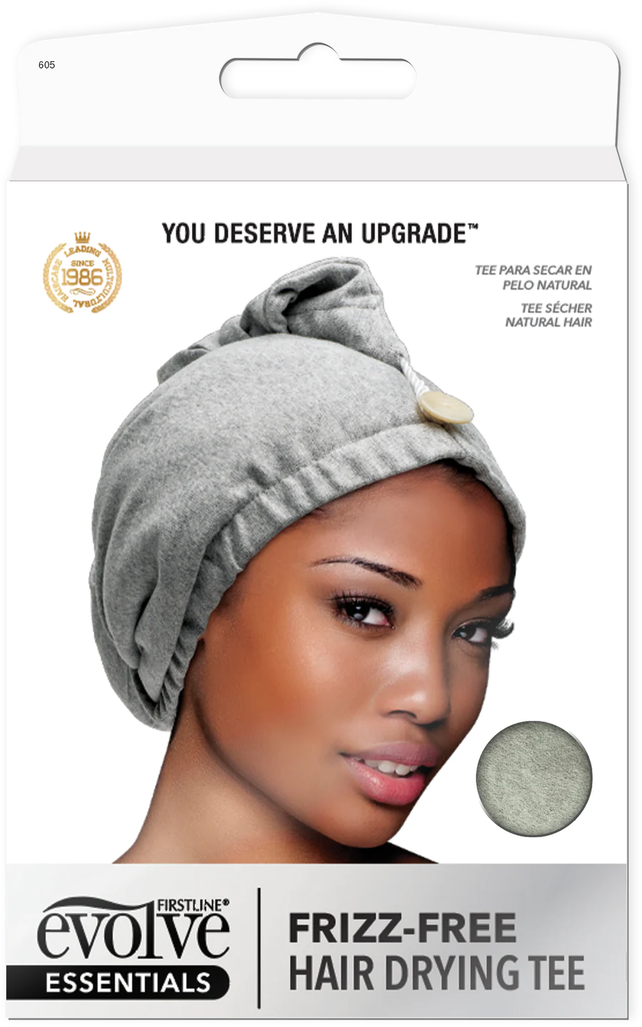 #605 Evolve Frizz-Free Hair Drying Tee / Gray (4PC)