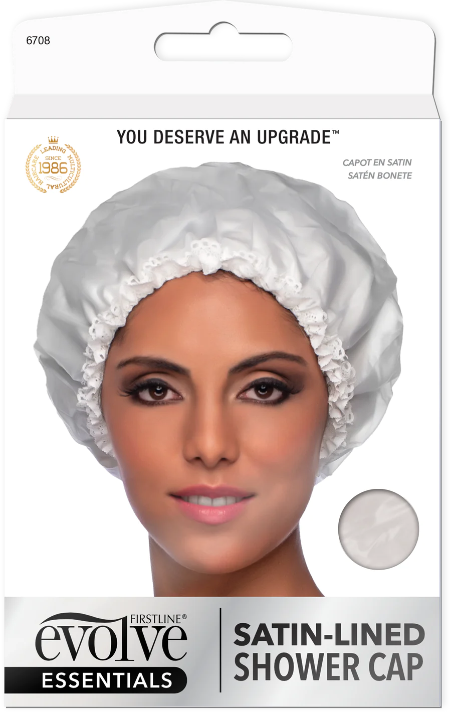 #6708 Evolve Satin Lined Shower Cap (4PC)