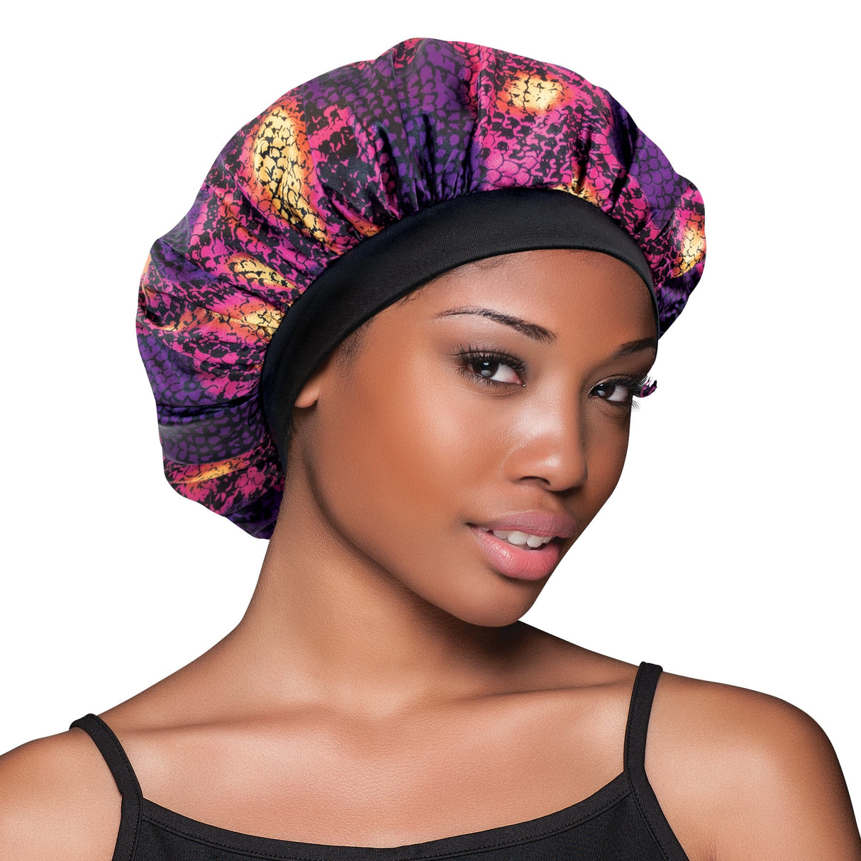 #657 Evolve Satin Purple Snakeskin Bonnet (6PC)