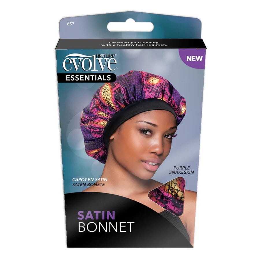 #657 Evolve Satin Purple Snakeskin Bonnet (6PC)