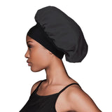 #1661 Evolve Satin Wide-Edge Bonnet / Black (6PC)