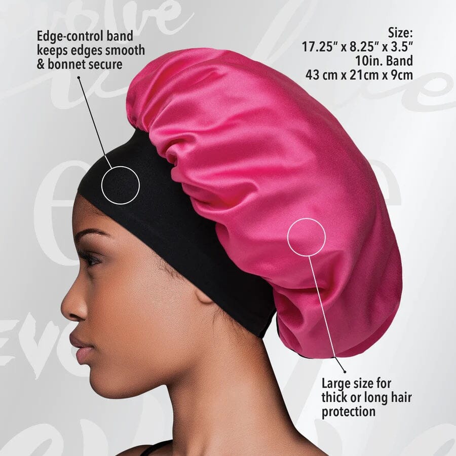 #1660 Evolve Satin Wide-Edge Bonnet / Fuchsia (6PC)
