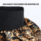 #1666 Evolve Satin Wide-Edge Bonnet / Leopard (6PC)