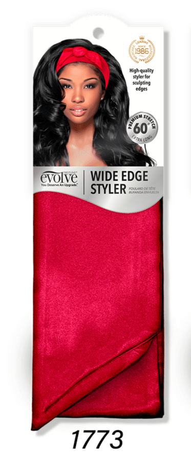 #1773 Evolve Wide Edge Styler Wrap / Red (8PC)