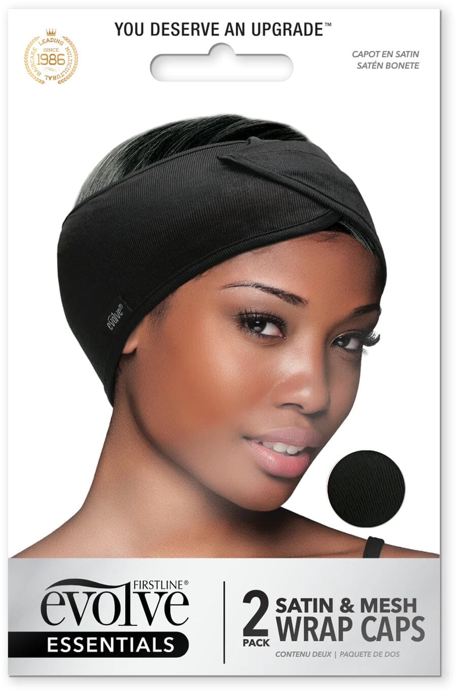 #8060 Evolve Satin & Mesh Wrap Cap 2PK (8PC)