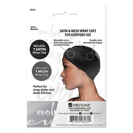#8060 Evolve Satin & Mesh Wrap Cap 2PK (8PC)