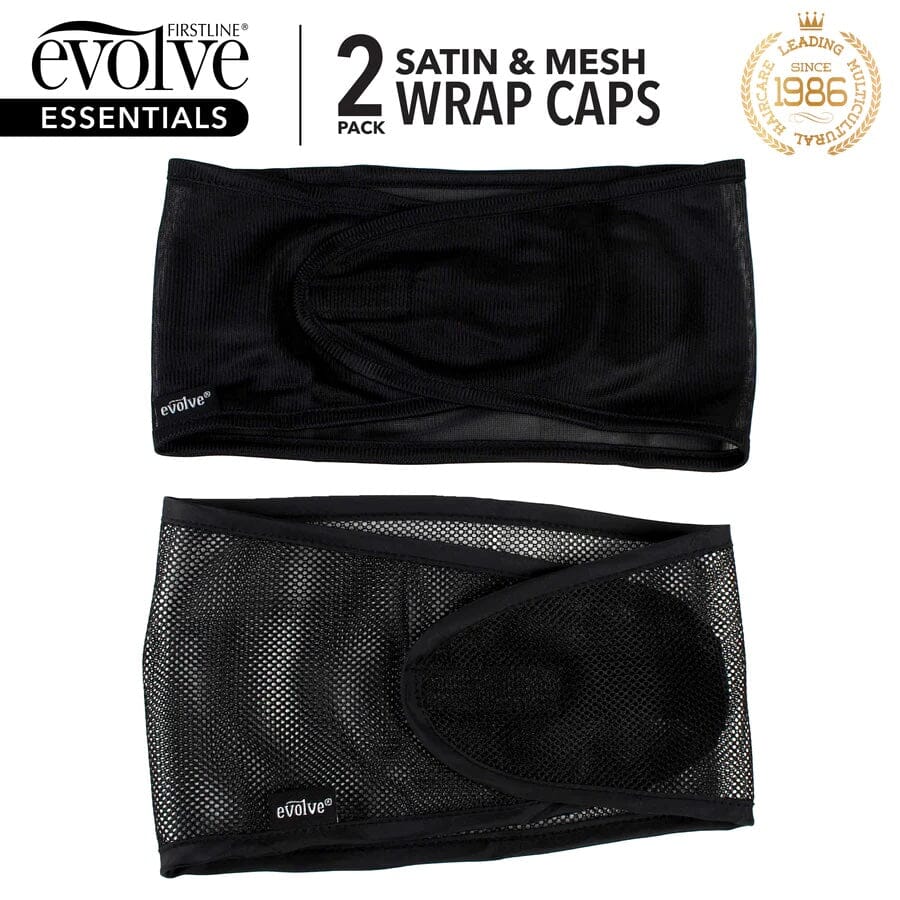 #8060 Evolve Satin & Mesh Wrap Cap 2PK (8PC)