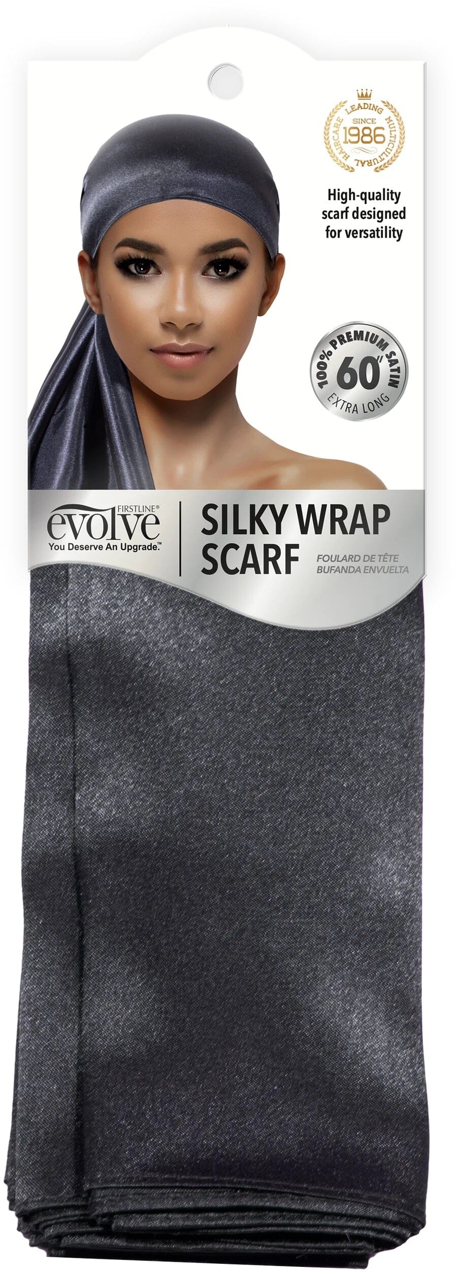 #6640 Evolve Silky Wrap Scarf / Black (12PC)