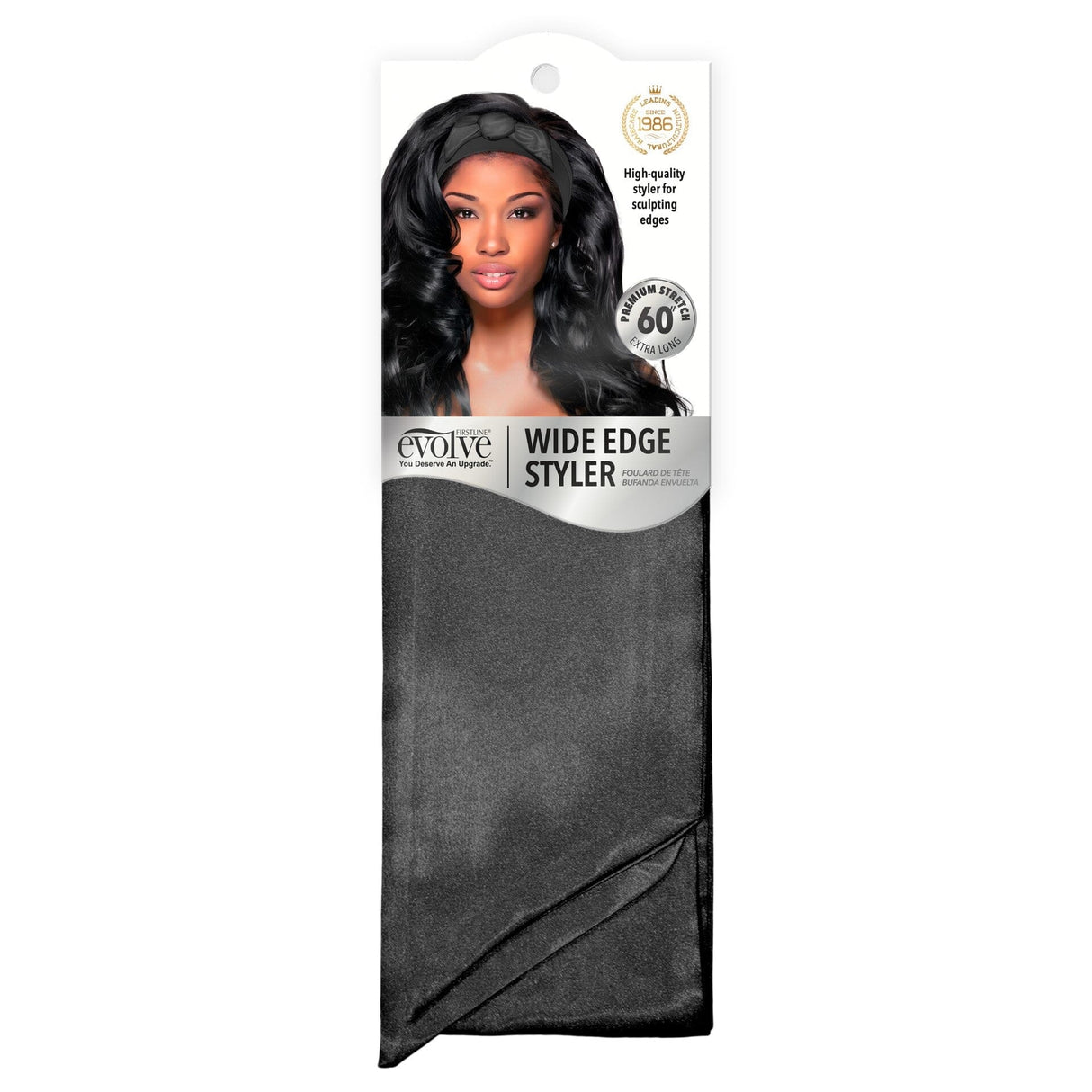 #1778 Evolve Wide Edge Styler Wrap / Black (8PC)