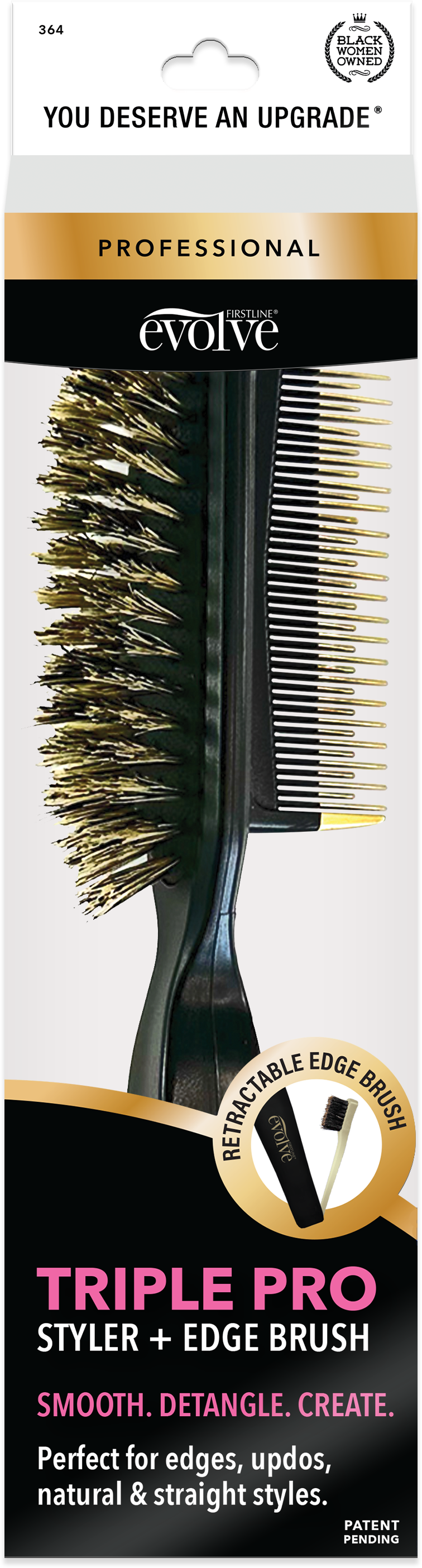 #364 Evolve Triple Pro Styler + Edge Brush (4PC)