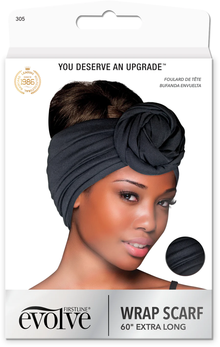 #305 Evolve Wrap Scarf / Black (6PC)