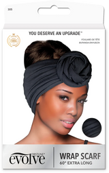 #305 Evolve Wrap Scarf / Black (6PC)