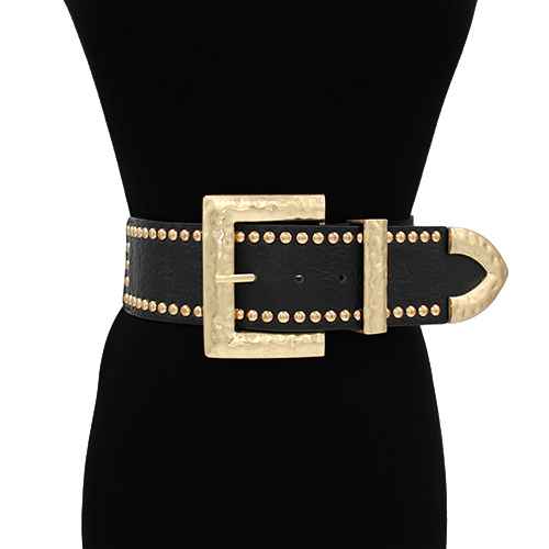 Fashion Studded Buckle Belt #KM1648 - Multiple Colors (PC)