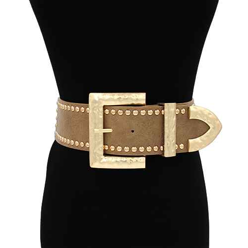Fashion Studded Buckle Belt #KM1648 - Multiple Colors (PC)
