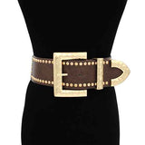 Fashion Studded Buckle Belt #KM1648 - Multiple Colors (PC)