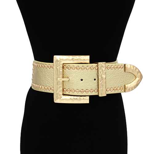 Fashion Studded Buckle Belt #KM1648 - Multiple Colors (PC)