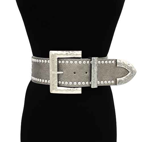 Fashion Studded Buckle Belt #KM1648 - Multiple Colors (PC)