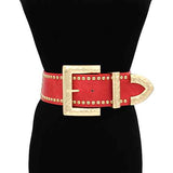 Fashion Studded Buckle Belt #KM1648 - Multiple Colors (PC)