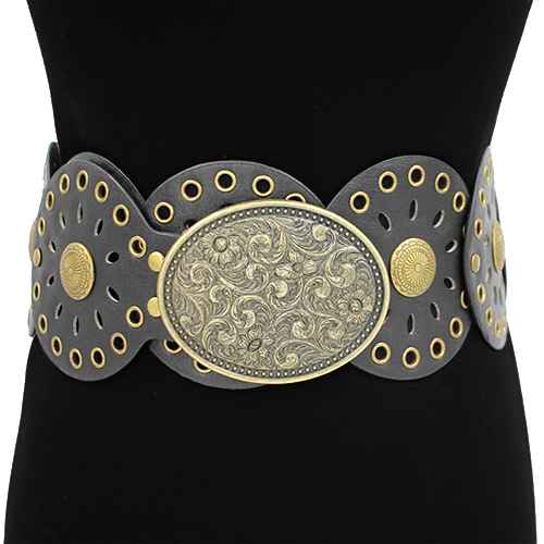 Fashion Western Buckle Belt #KM1574 - Multiple Colors (PC)