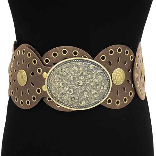 Fashion Western Buckle Belt #KM1574 - Multiple Colors (PC)
