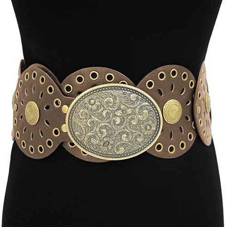Fashion Western Buckle Belt #KM1574 - Multiple Colors (PC)